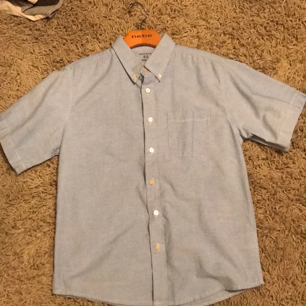 Blue button down shirt size youth xl 14-16 George